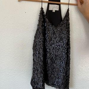 Black sequin racer back